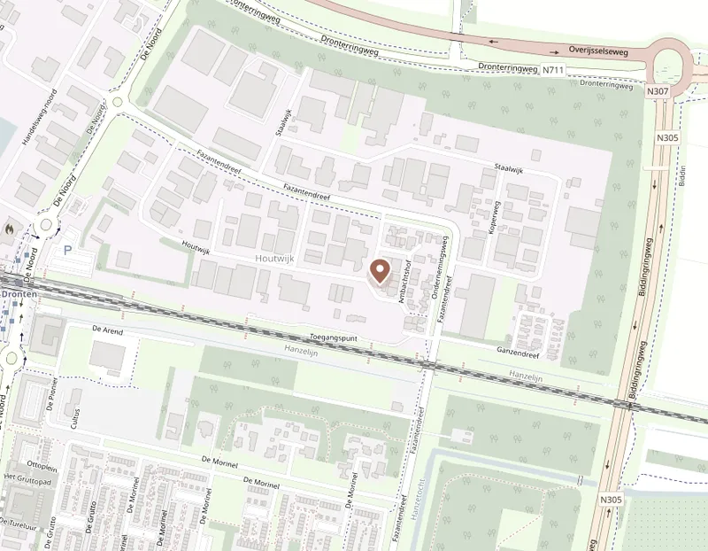 Kaart met de locatie van By Hadassa aan Houtwijk 70-72 in Dronten