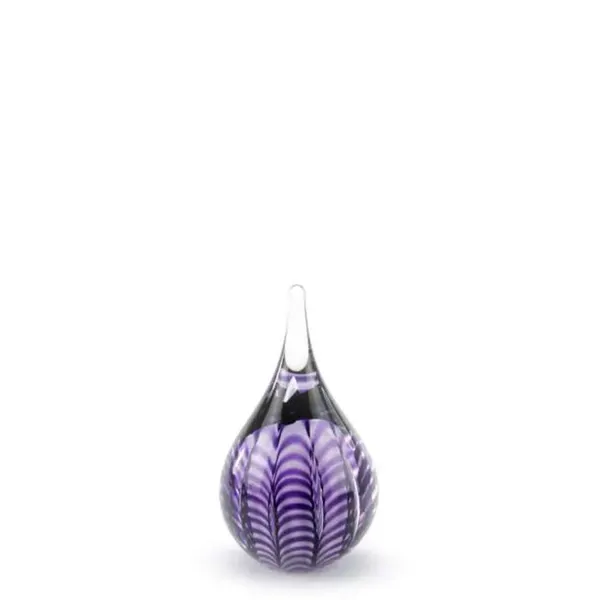 Glazen urn - Memorie Ripple paars - 0,04 Liter, afbeelding 2