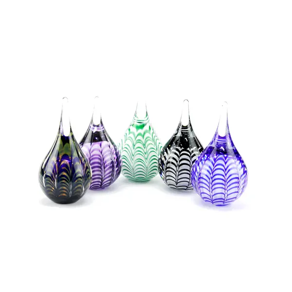 Glazen urn - Memorie Ripple donker - 0,04 Liter, afbeelding 2