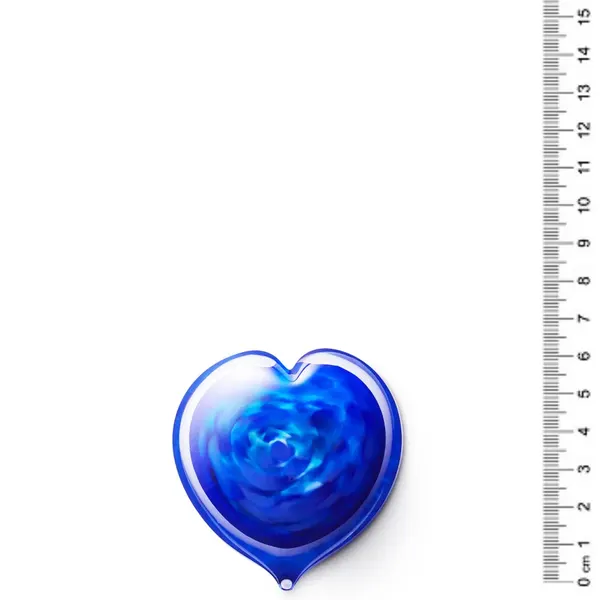 Glazen urn - Memorie Hart blauw Medium - 0,05 Liter, afbeelding 2