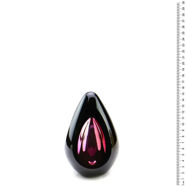 Glazen urn - Premium Diamond zwart/rood - 0,10 Liter, afbeelding 2