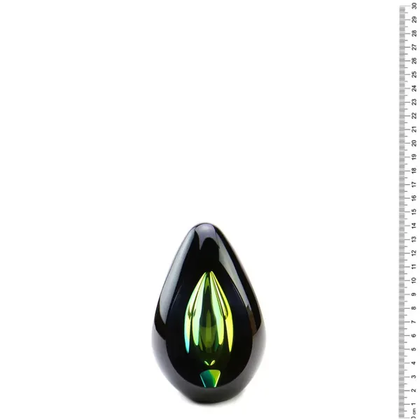 Glazen urn - Premium Diamond zwart/groen - 0,10 Liter, afbeelding 2