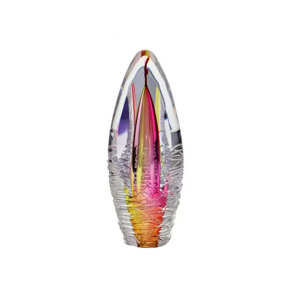Glazen urn - Premium Spirit glans roze/goud - 0,07 Liter