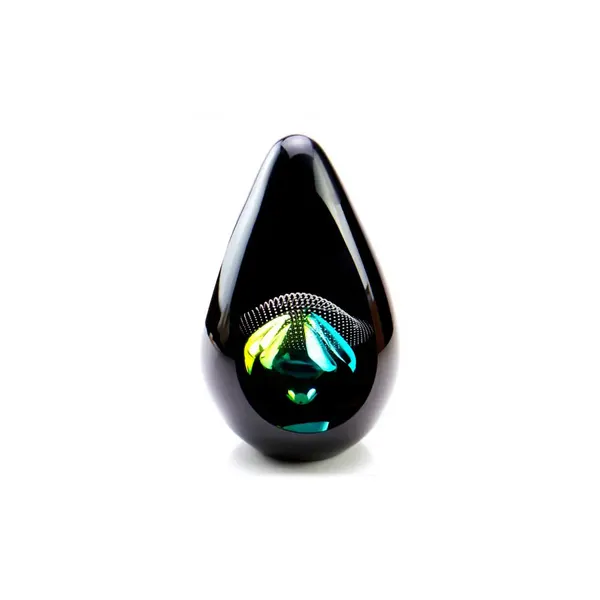 Glazen urn - Premium Pandora geel/groen - 0,07 Liter