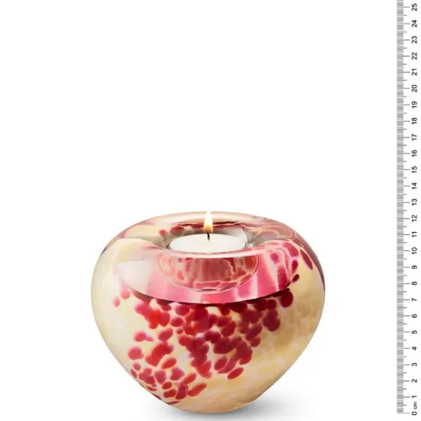 Glazen urn - Premium Tealight roze/beige - 0,10 Liter, afbeelding 2