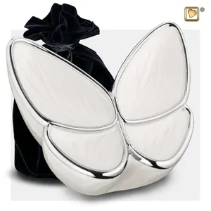 Vlinder urn wit