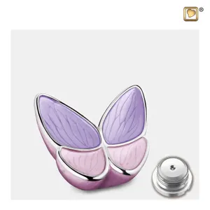 kleine vlinder urn roze sluiting