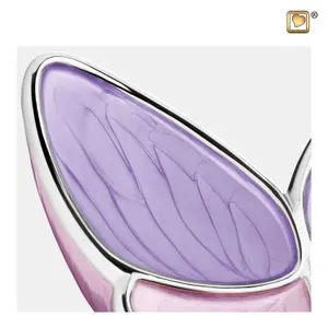 Messing urn - Wings of Hope™ lavendel roze met gepolijst zilver medium - 0,40 liter, afbeelding 3