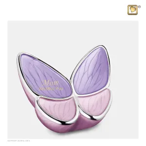 Messing urn - Wings of Hope™ lavendel roze met gepolijst zilver medium - 0,40 liter, afbeelding 4