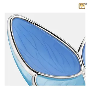 Messing urn - Wings of Hope™ tinten blauw met gepolijst zilver medium - 0,40 liter, afbeelding 4