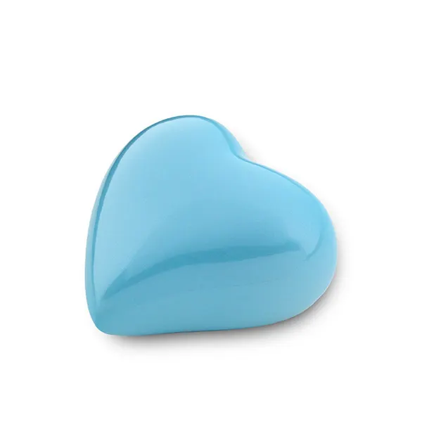 Metalen urn - Hart blauw keepsake - 0,08 Liter