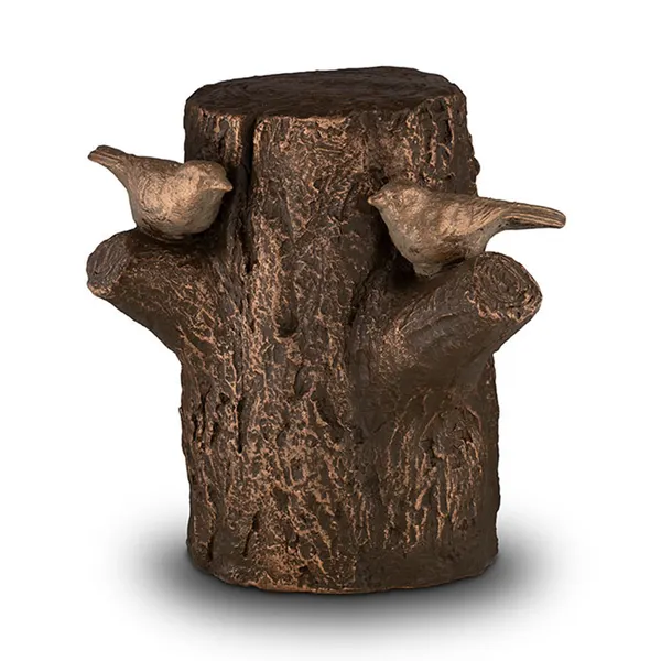 Keramische urn - Levensboom brons - 4 Liter