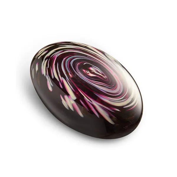 Glazen urn - Memorie Pebble aubergine/taupe medium - 0,10 Liter, afbeelding 2