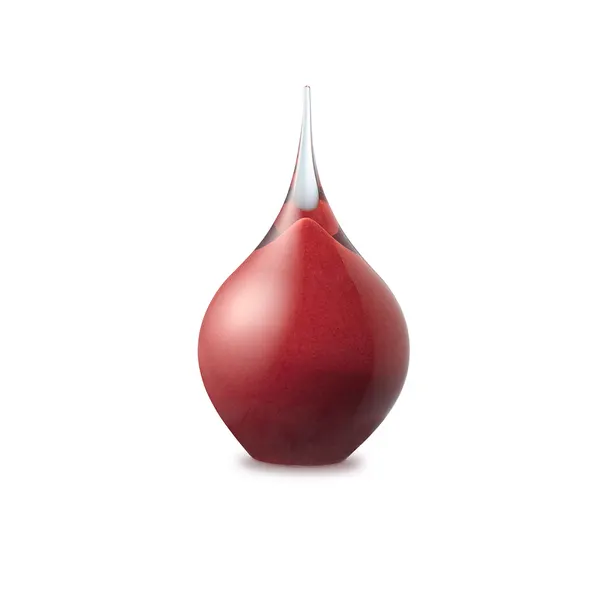 Druppel urn rood