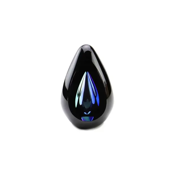 Glazen urn - Premium Diamond zwart/blauw - 0,10 Liter