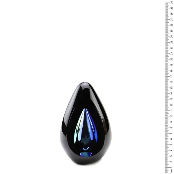 Glazen urn - Premium Diamond zwart/blauw - 0,10 Liter, afbeelding 2
