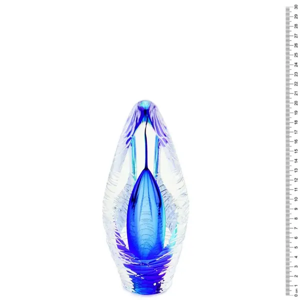 Glazen urn - Premium Spirit glans blauw - 0,07 Liter, afbeelding 2