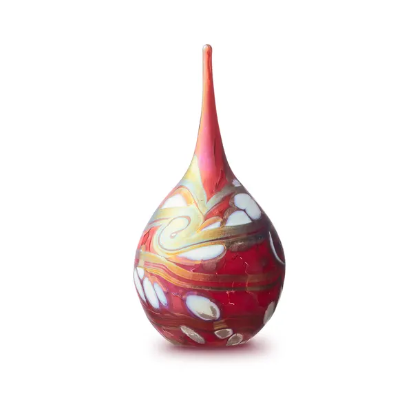 Glazen urn - Elan Red druppel - 0,06 Liter