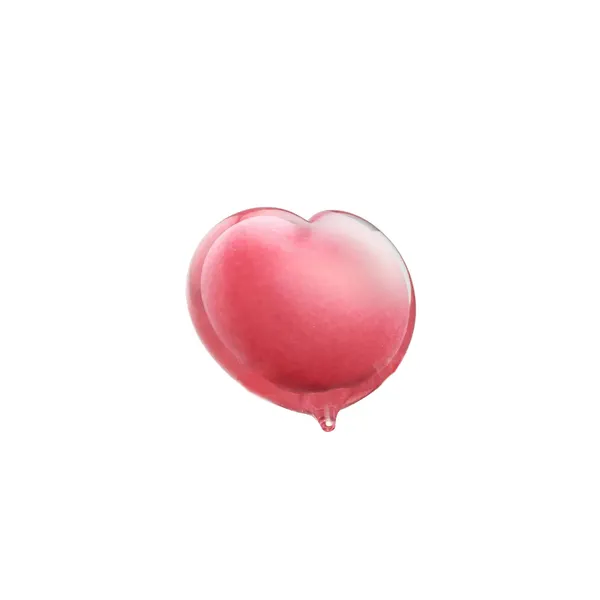 Glazen urn - Memorie Pebble Hart zacht roze - 0,02 Liter, afbeelding 2