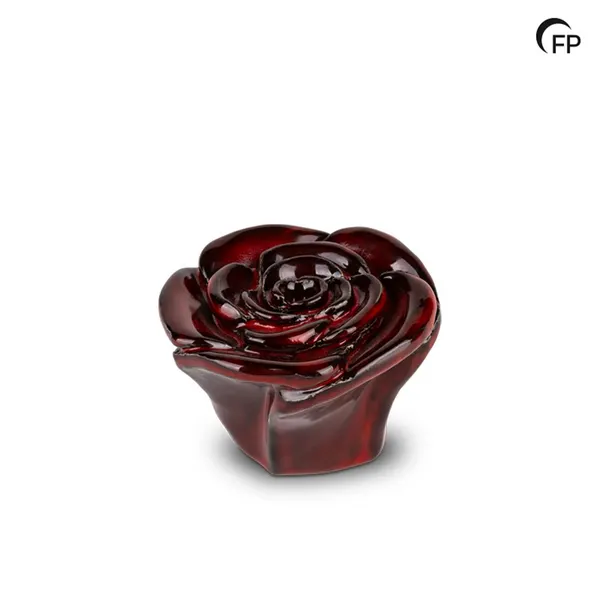 Keramische urn - kunst keepsake Rosa rood - 0,05 Liter
