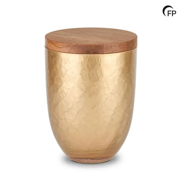 Glazen urn - Oak Crackel goud - 4,50 Liter