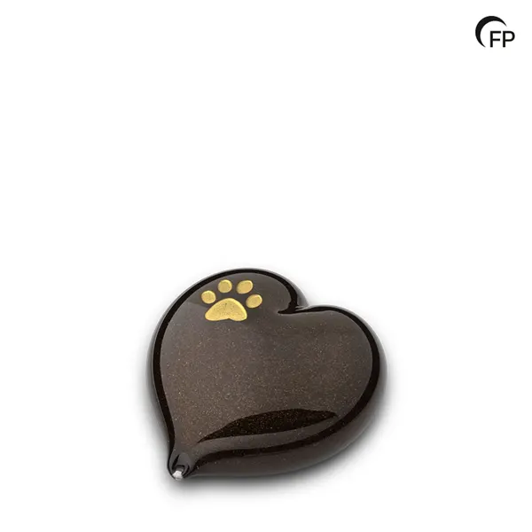 Glazen urn - keepsake hart - 0,02 Liter