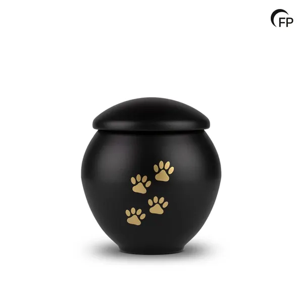 Metalen dierenurn - groot Eternal Black - 1,80 Liter