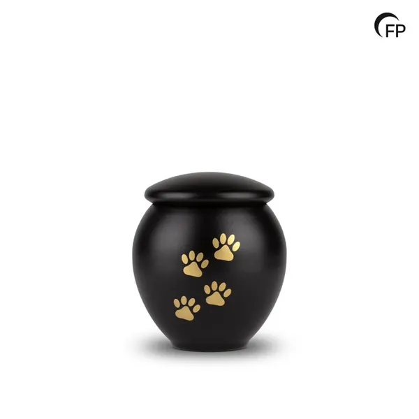 Metalen dierenurn - medium Eternal Black - 0,70 Liter
