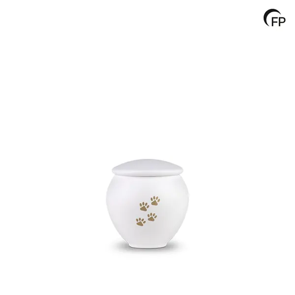 Metalen dierenurn - klein Serenity White - 0,40 Liter