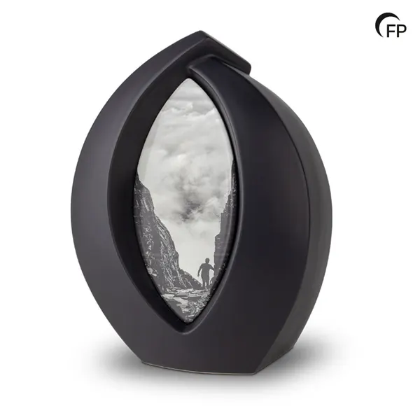 Keramische urn - Forever Framed zwart - 3,90 Liter
