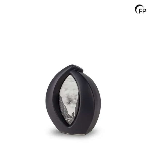 Keramische urn - mini Forever Framed zwart - 0,90 Liter