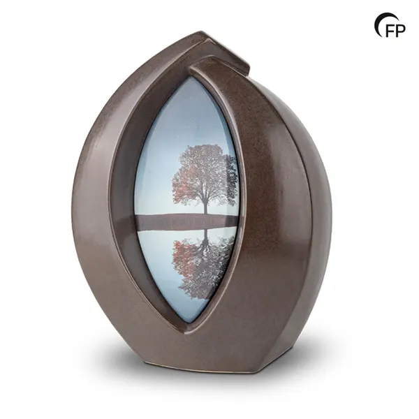 Keramische urn - Forever Framed bruin - 3,90 Liter