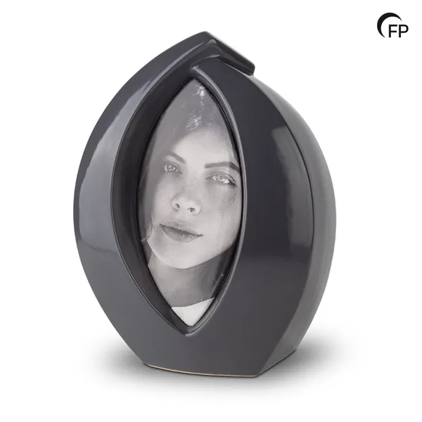 Keramische urn - Forever Framed grijs - 3,90 Liter