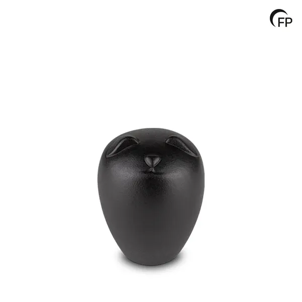 Keramische dierenurn - zwart - 0,50 Liter