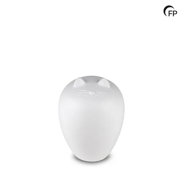 Keramische dierenurn - wit - 0,50 Liter