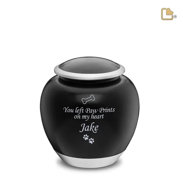 Metalen dierenurn - Shadow zwart - 1,02 Liter