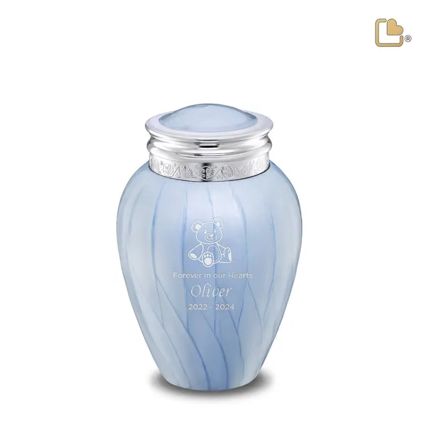 Metalen urn - Blessing blauw - 0,80 Liter