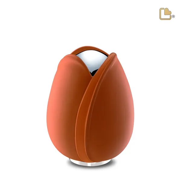 Metalen urn - Tulp oranje - 0,66 Liter