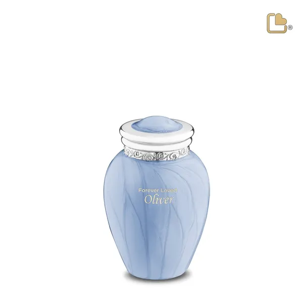 Messing urn - Blessing blauw - 0,07 Liter