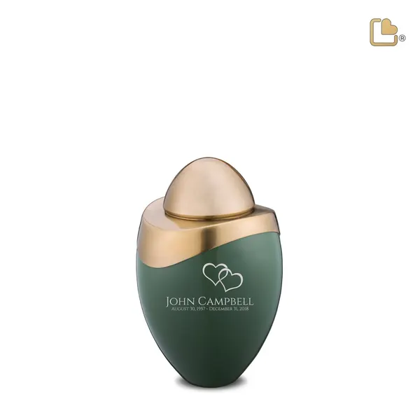 Metalen urn - Amore Sage groen - 0,07 Liter