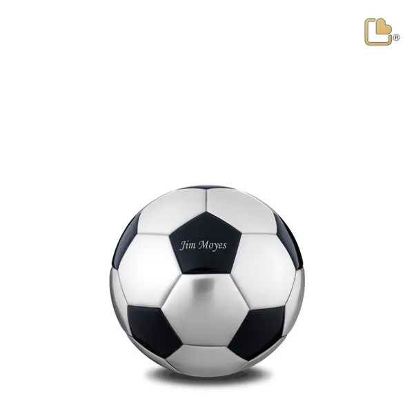 Messing urn - Football Matt zwart - 0,07 Liter