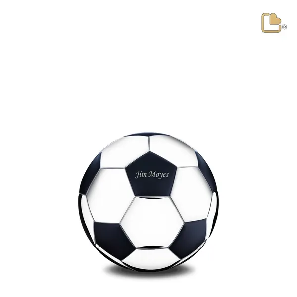 Messing urn - Football Matt zwart - 0,07 Liter