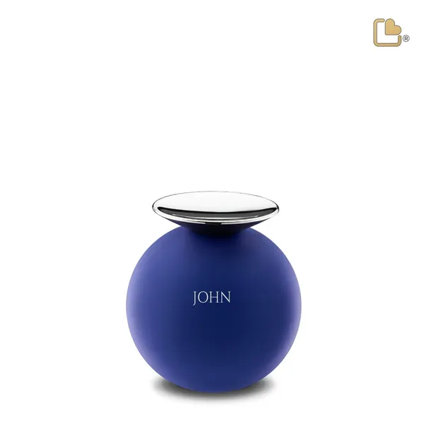 Metalen urn - Crescent Bol blauw - 0,07 Liter