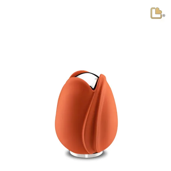Metalen urn - Tulp oranje - 0,11 Liter