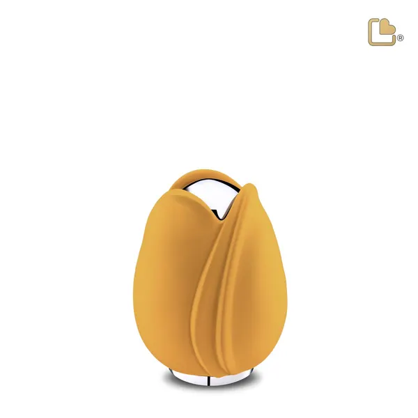 Metalen urn - Tulp geel - 0,11 Liter