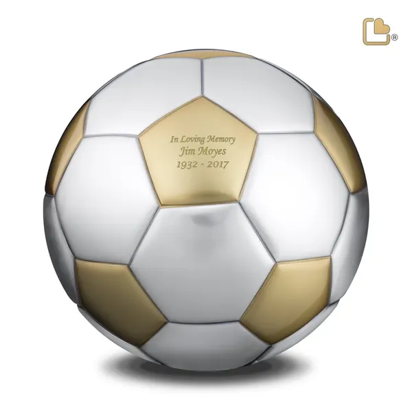 Messing urn - Football goud - 4,51 Liter