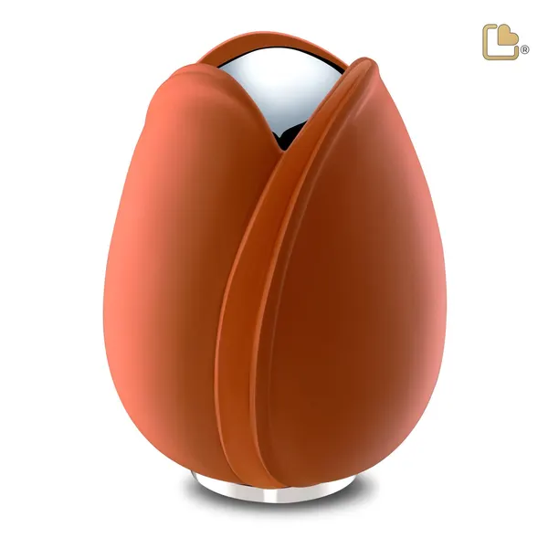 Metalen urn - Tulp oranje - 5,31 Liter