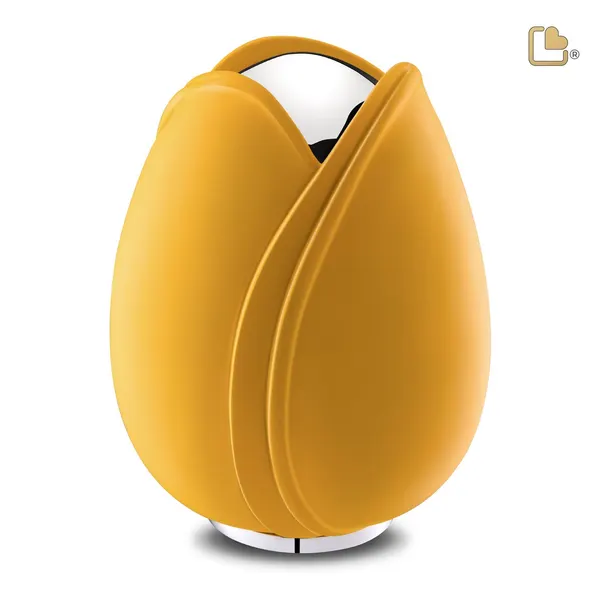 Metalen urn - Tulp geel - 5,31 Liter