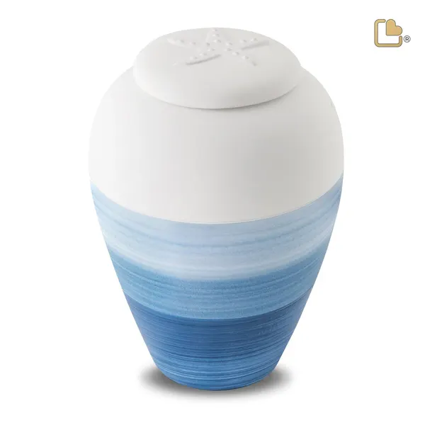 Keramische urn - OceanBlue Eco Pigment - 4,01 Liter
