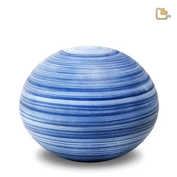 Keramische urn - Mountain Lake Rond Eco Pigment - 4,21 Liter